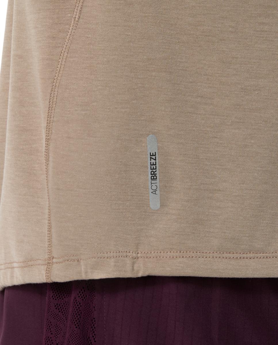 T-shirt de Mulher Nagino Run Ss Top Taupe-6