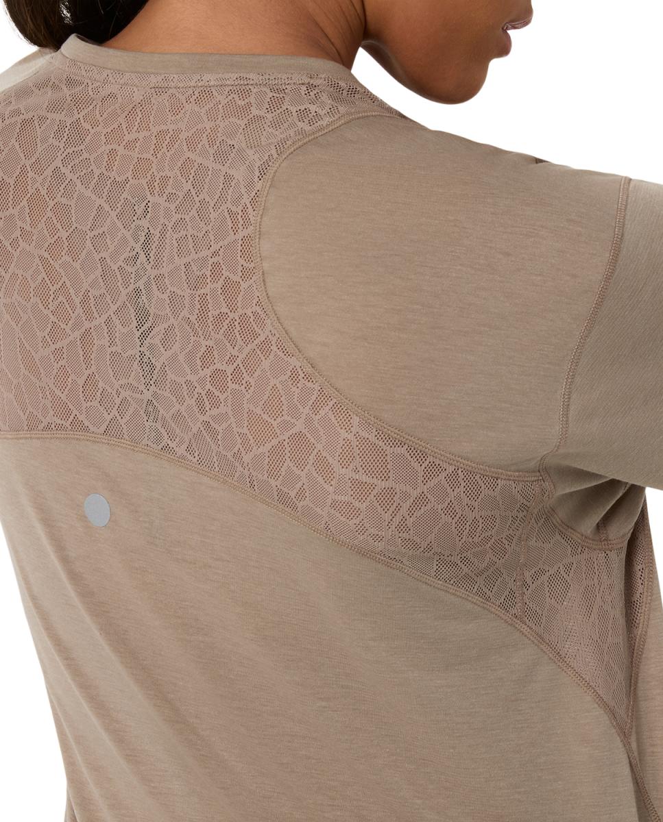 T-shirt de Mulher Nagino Run Ss Top Taupe-7