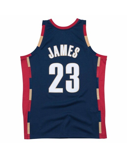 Camiseta de hombre Swingman Cleveland Cavaliers Lebron James 2008 Mitchell and Ness - Azul Azul-2