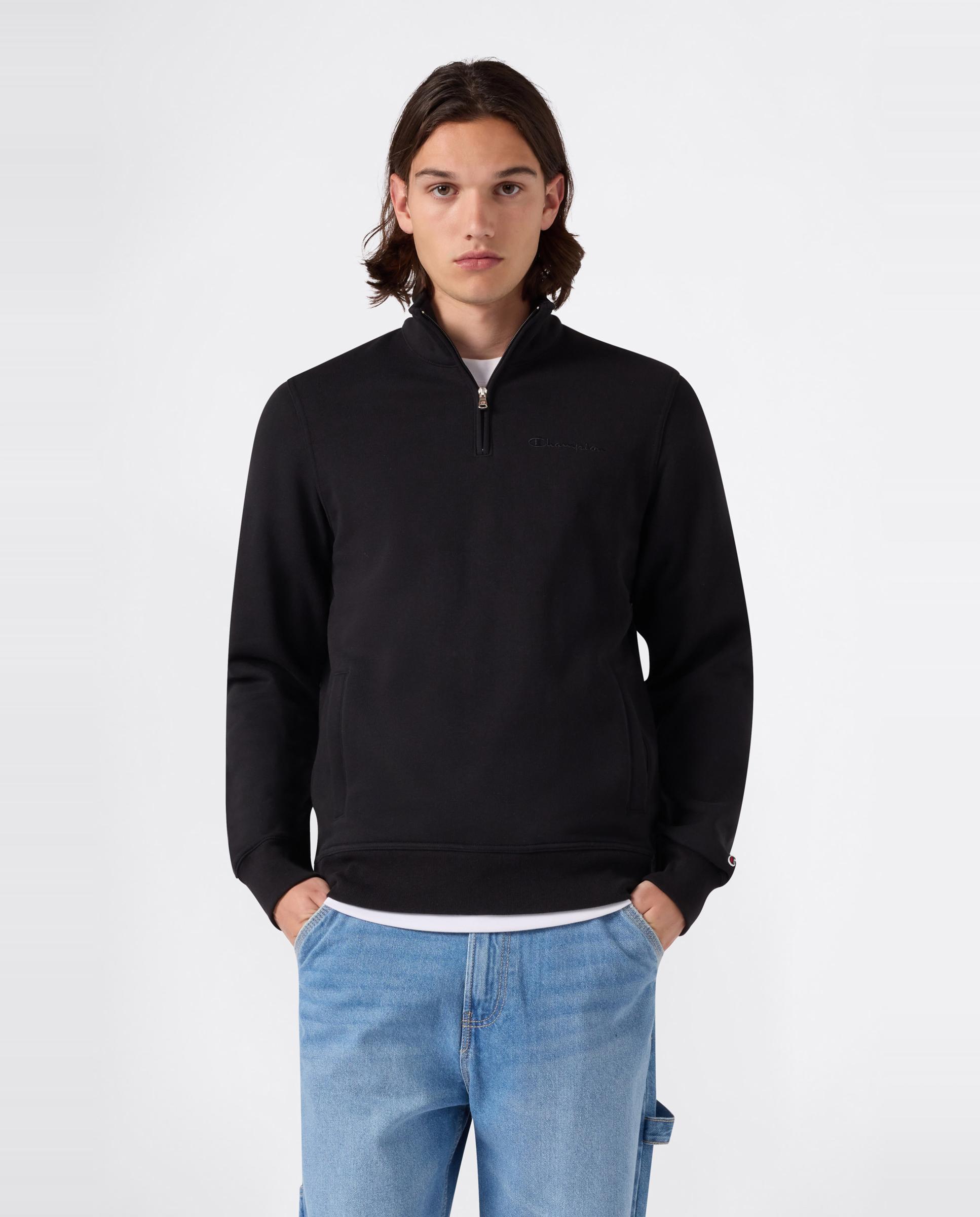 Sweatshirts Casual Half Zip Sweatshirt Preto-2