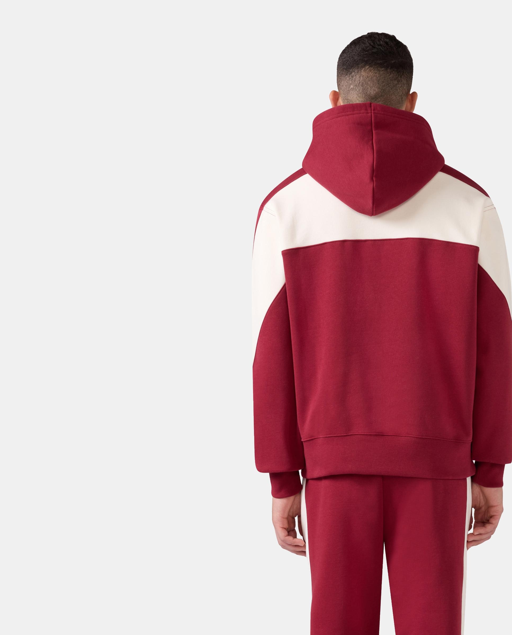Sweatshirts Casual Hooded Sweatshirt Vermelho-2