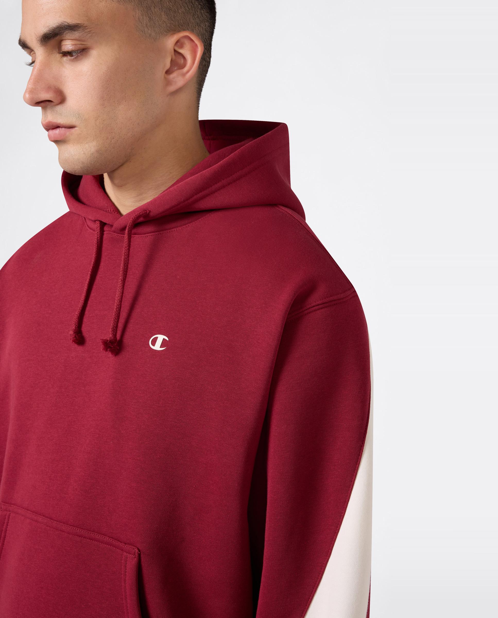 Sweatshirts Casual Hooded Sweatshirt Vermelho-3