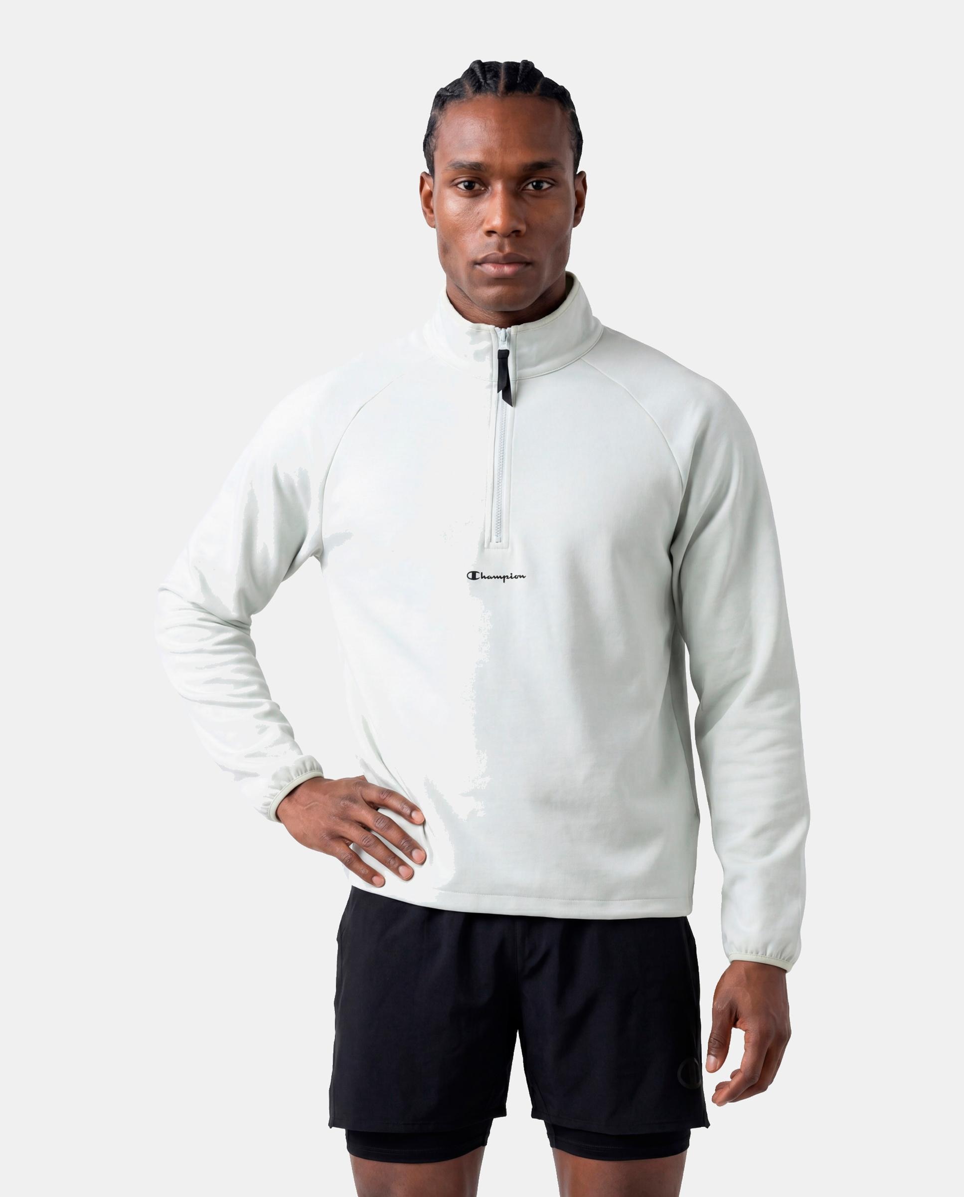Sweatshirts Casual Half Zip Sweatshirt Azul-4