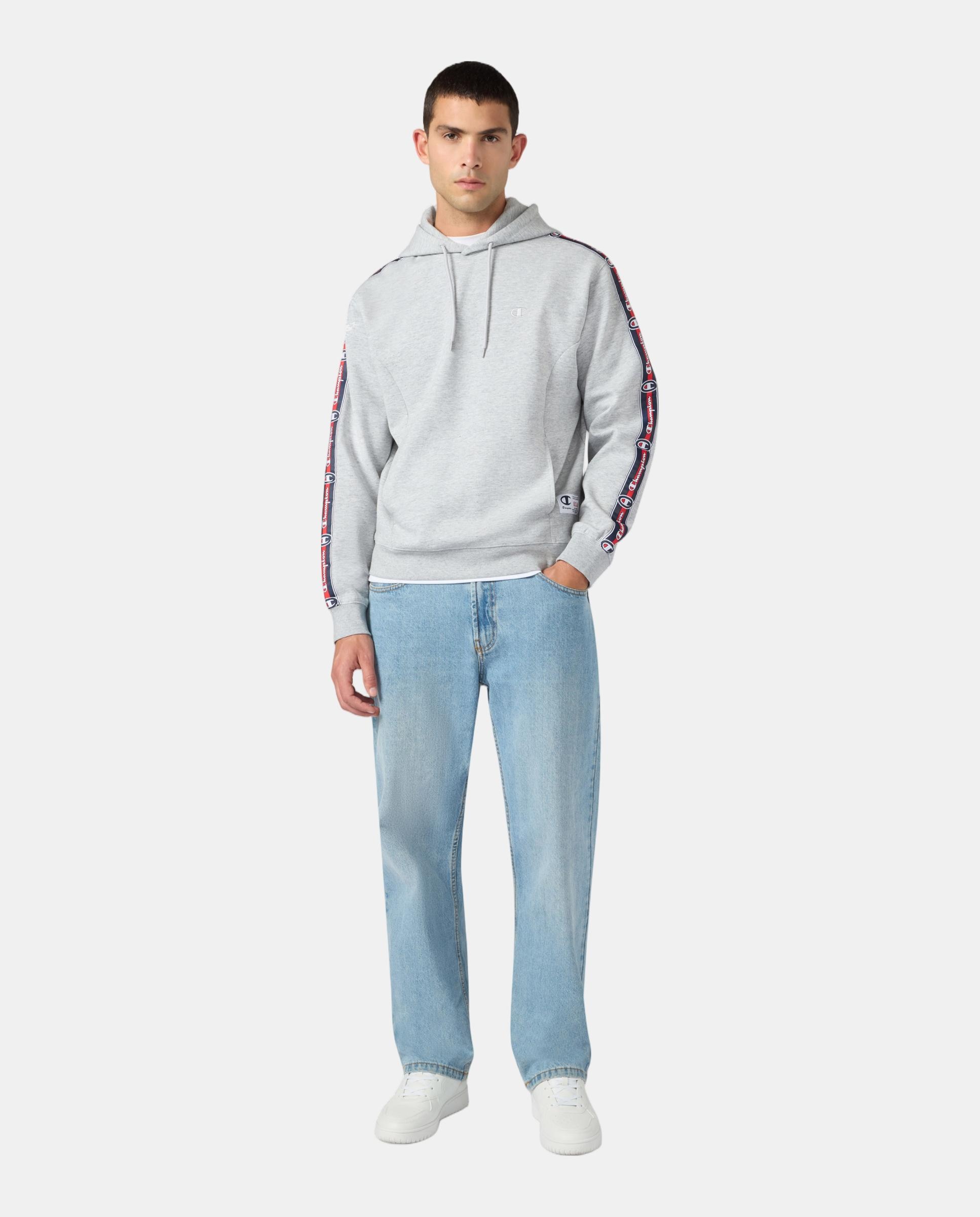 Sweatshirts Casual Hooded Sweatshirt Cinzento-5