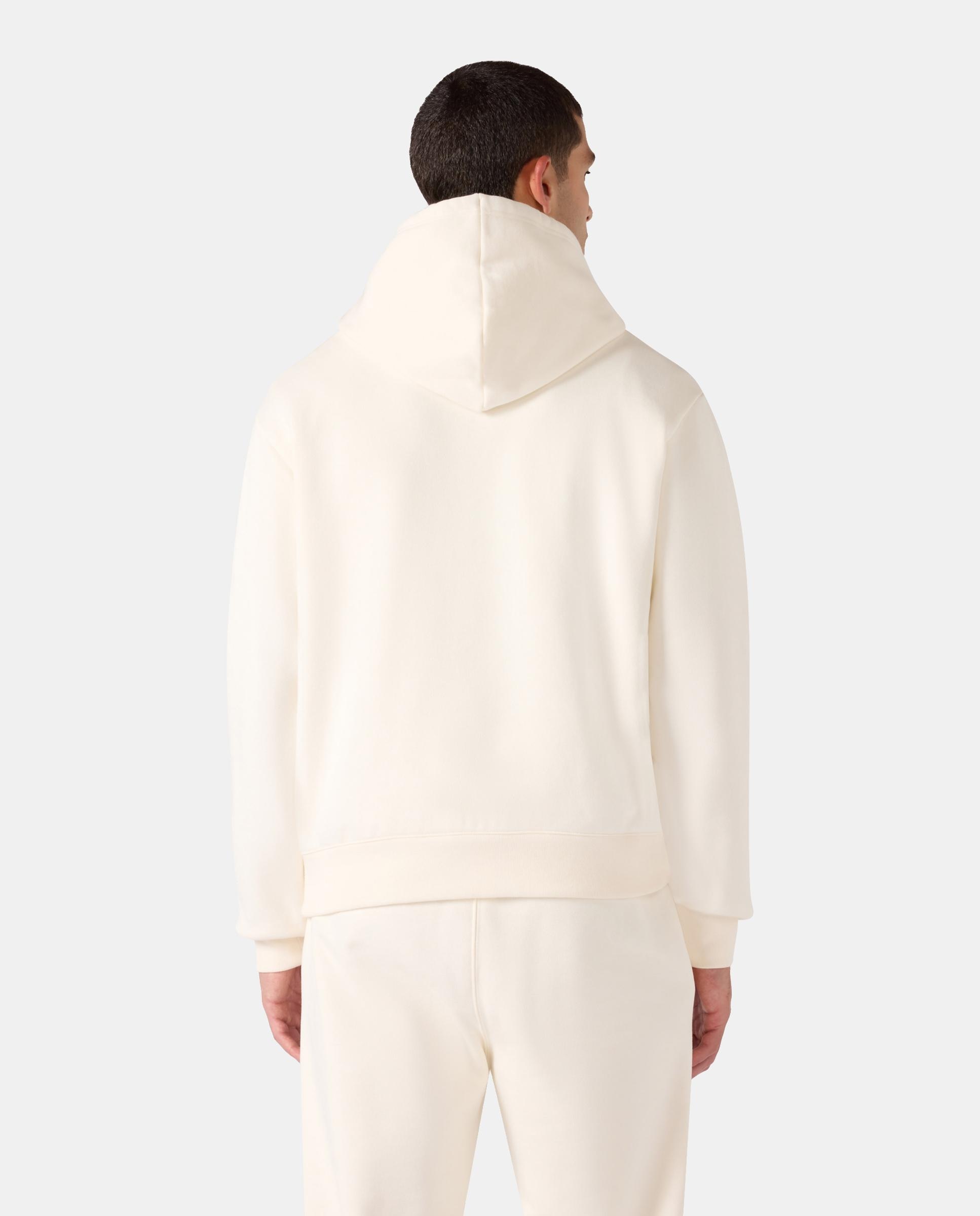 Sweatshirts Casual Hooded Sweatshirt Branco-3