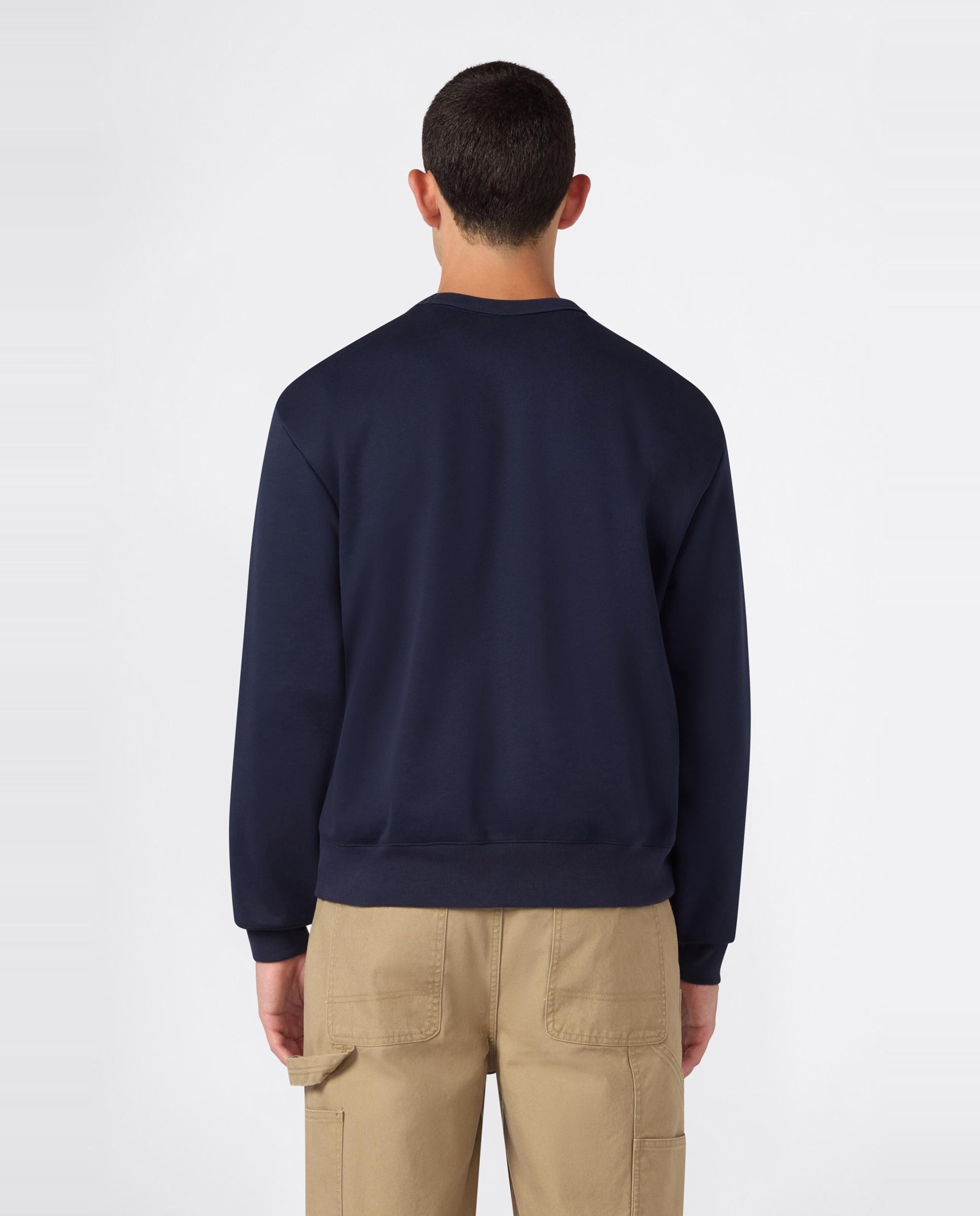 Sweatshirts Casual Crewneck Sweatshirt Azul-2
