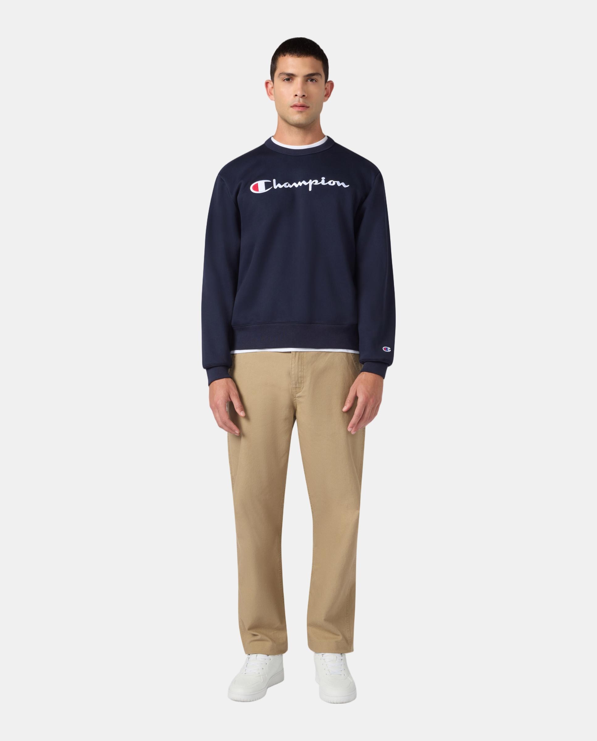Sweatshirts Casual Crewneck Sweatshirt Azul-3