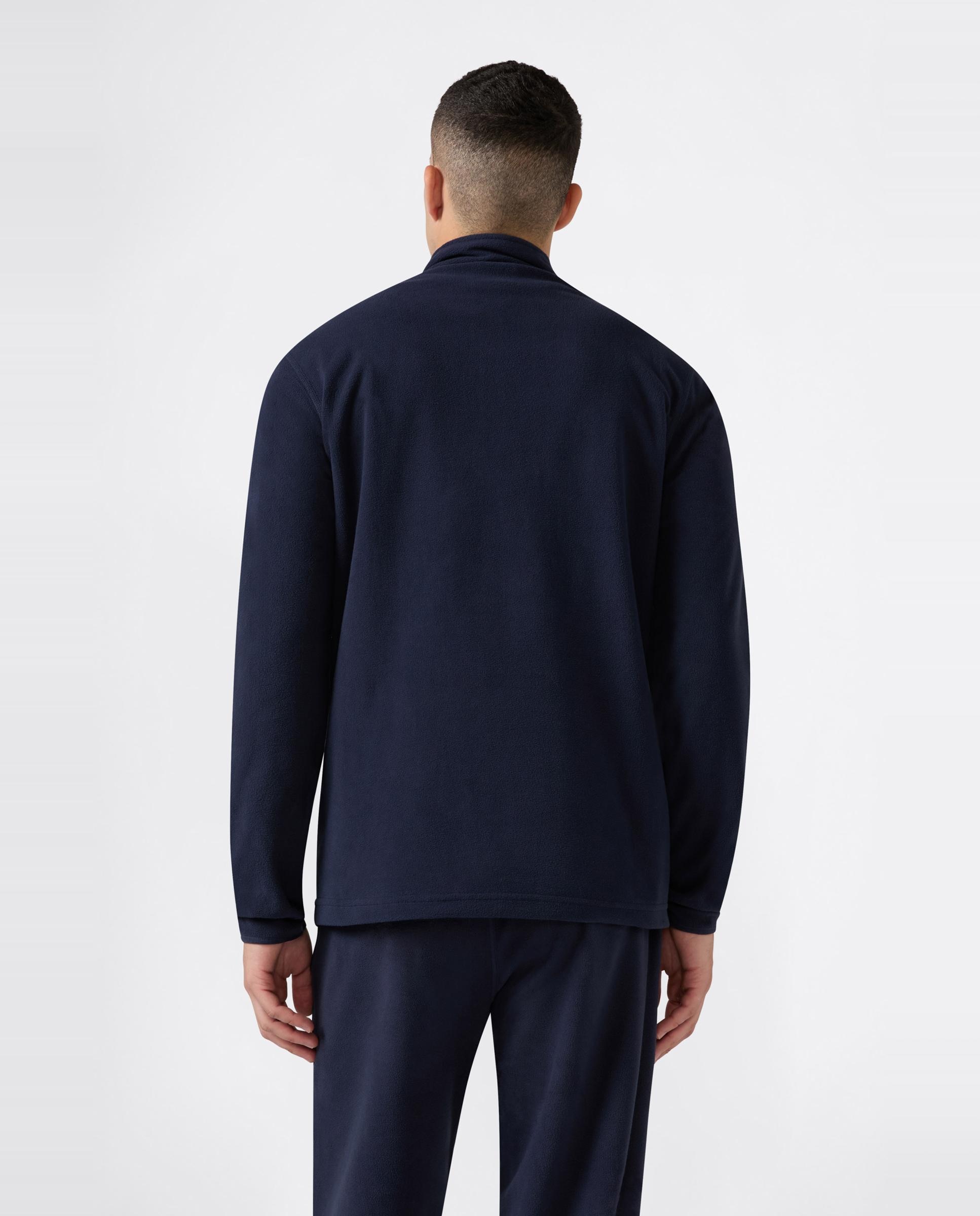 Sweatshirts Casual Half Zip Top Azul-2