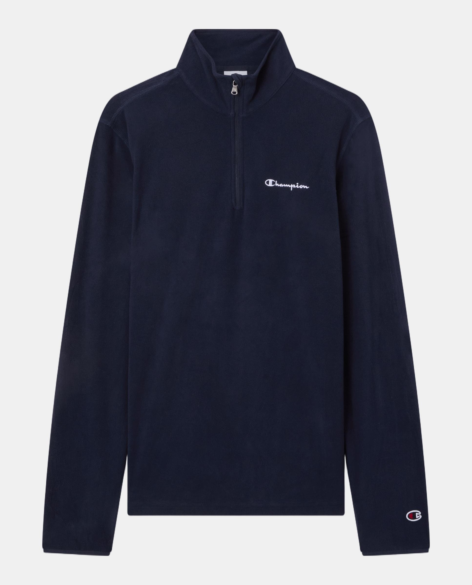 Sweatshirts Casual Half Zip Top Azul-5