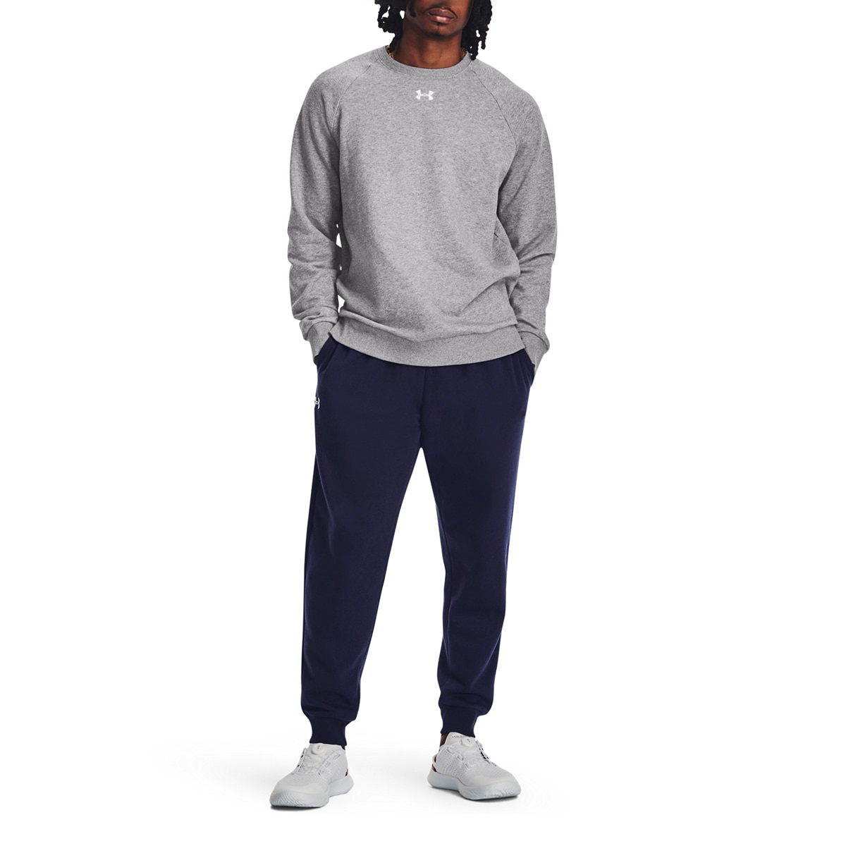 Sweatshirt de Homem Rival Fleece Crew Cinzento-4