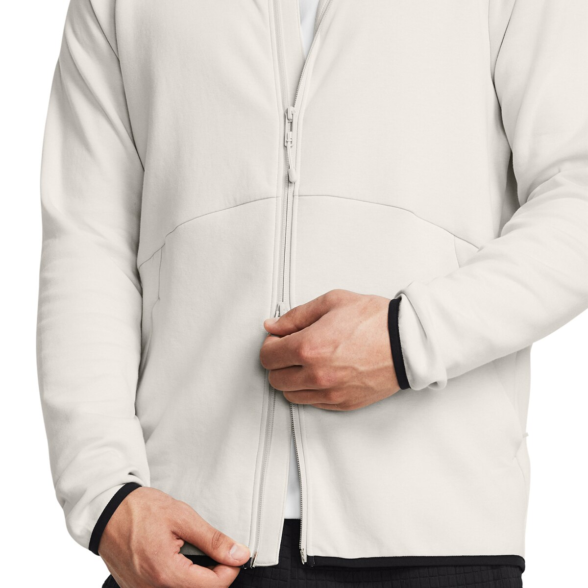 Sweatshirt Casual de Homem Ua Unstoppable Flc Fz Hd Eu-Gry Branco-3