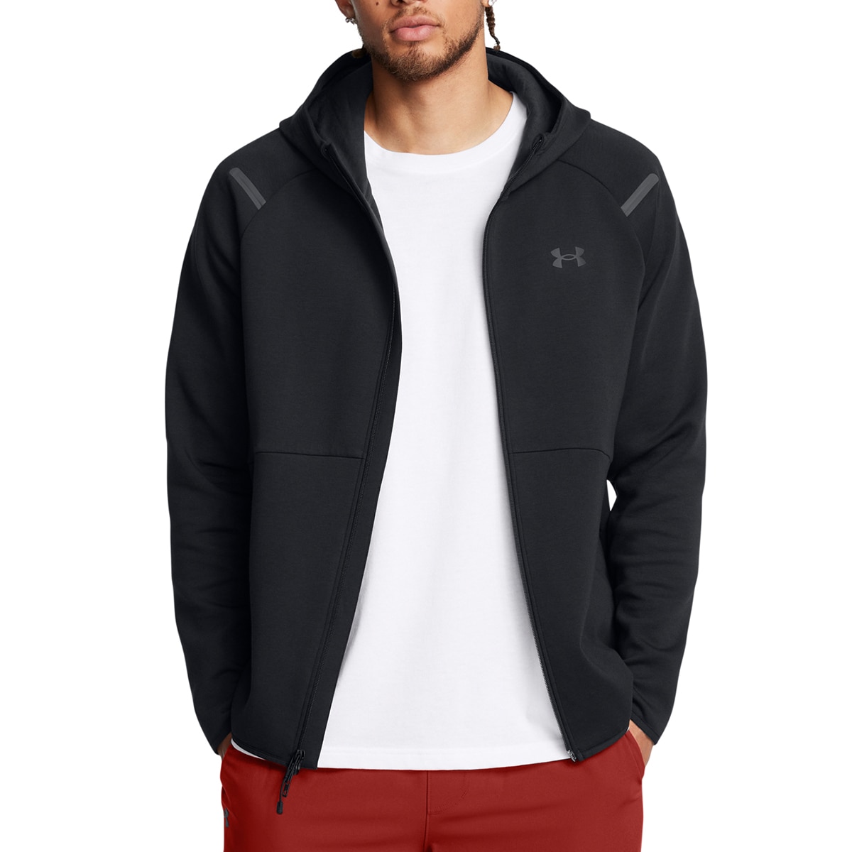 Sweatshirt de Homem UA Unstoppable Flc FZ HD EU Preto-1