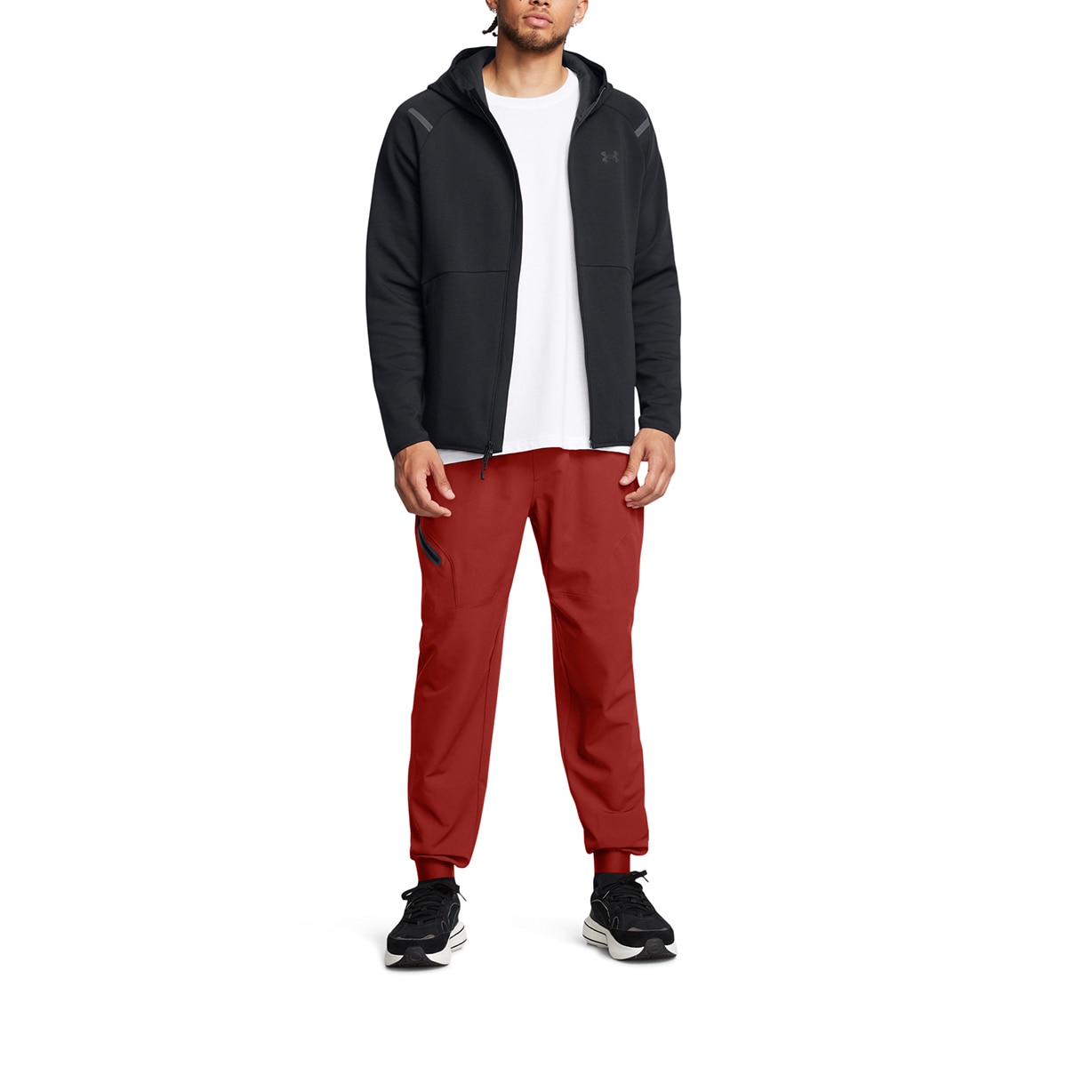 Sweatshirt de Homem UA Unstoppable Flc FZ HD EU Preto-4