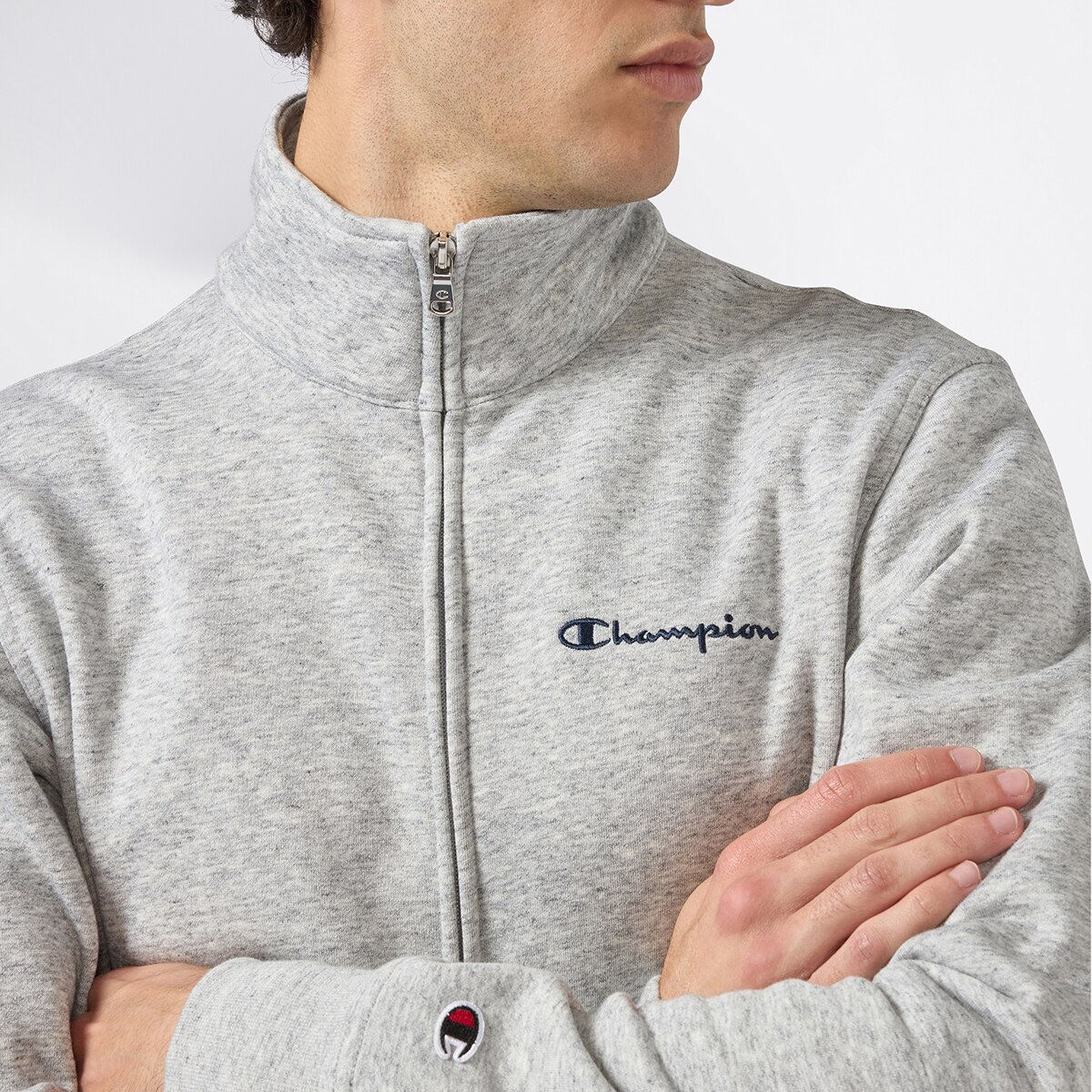 Sweatshirt Casual de Homem Full Zip Cinzento-2