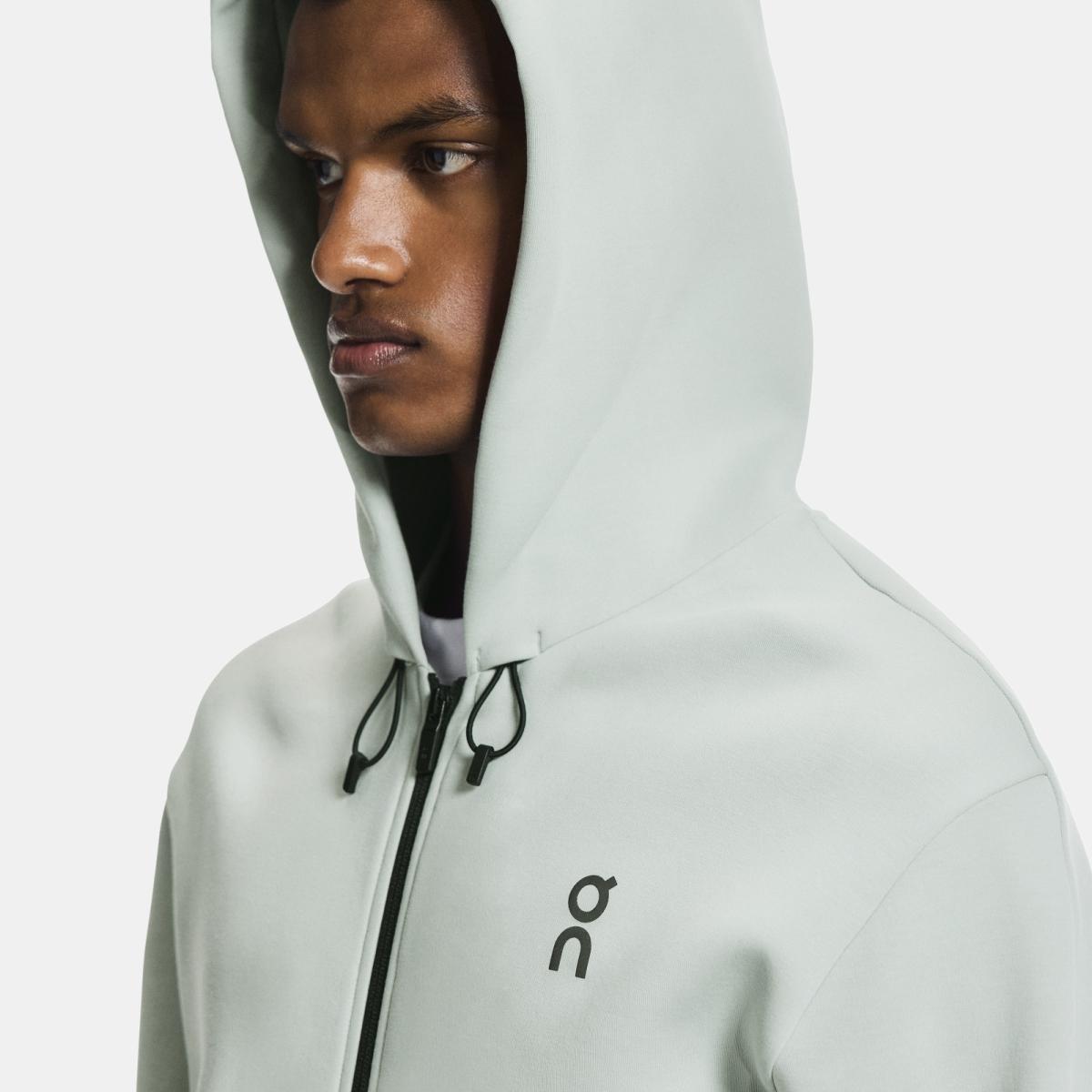 Sudadera de hombre Focus Tech Zip Hoodie On - Verde Verde-2