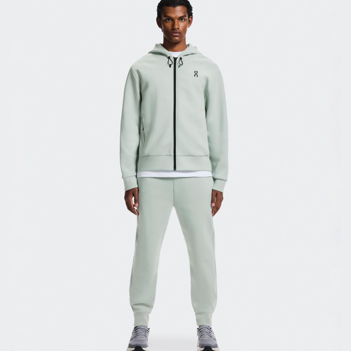 Sudadera de hombre Focus Tech Zip Hoodie On - Verde Verde-4