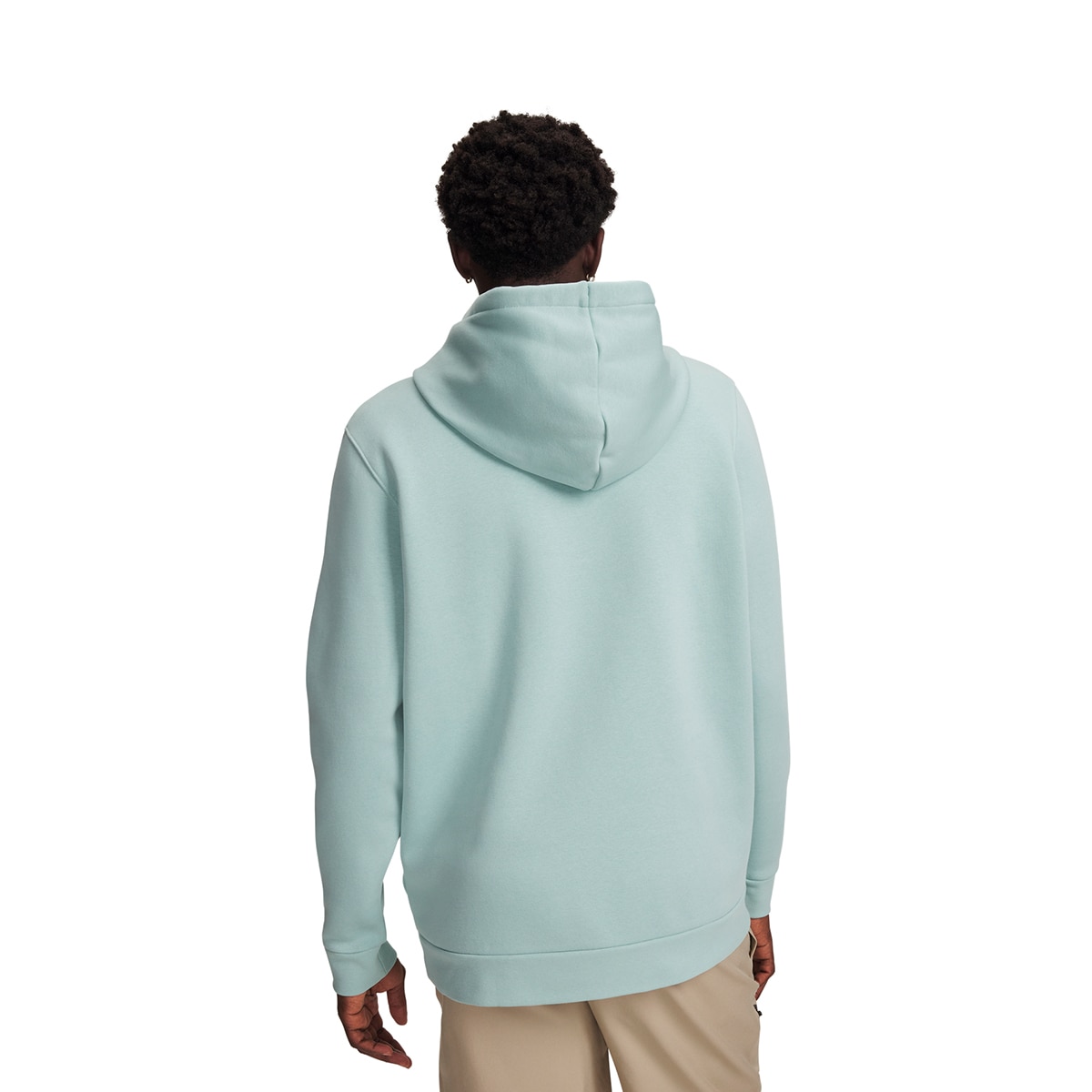 Sweatshirt Casual de Homem UA Icon Fleece Hoodie Azul-esverdeado-2