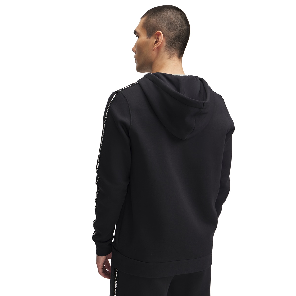 Sweatshirt de Homem Casual UA Icon Fleece FZ Taping Preto-2