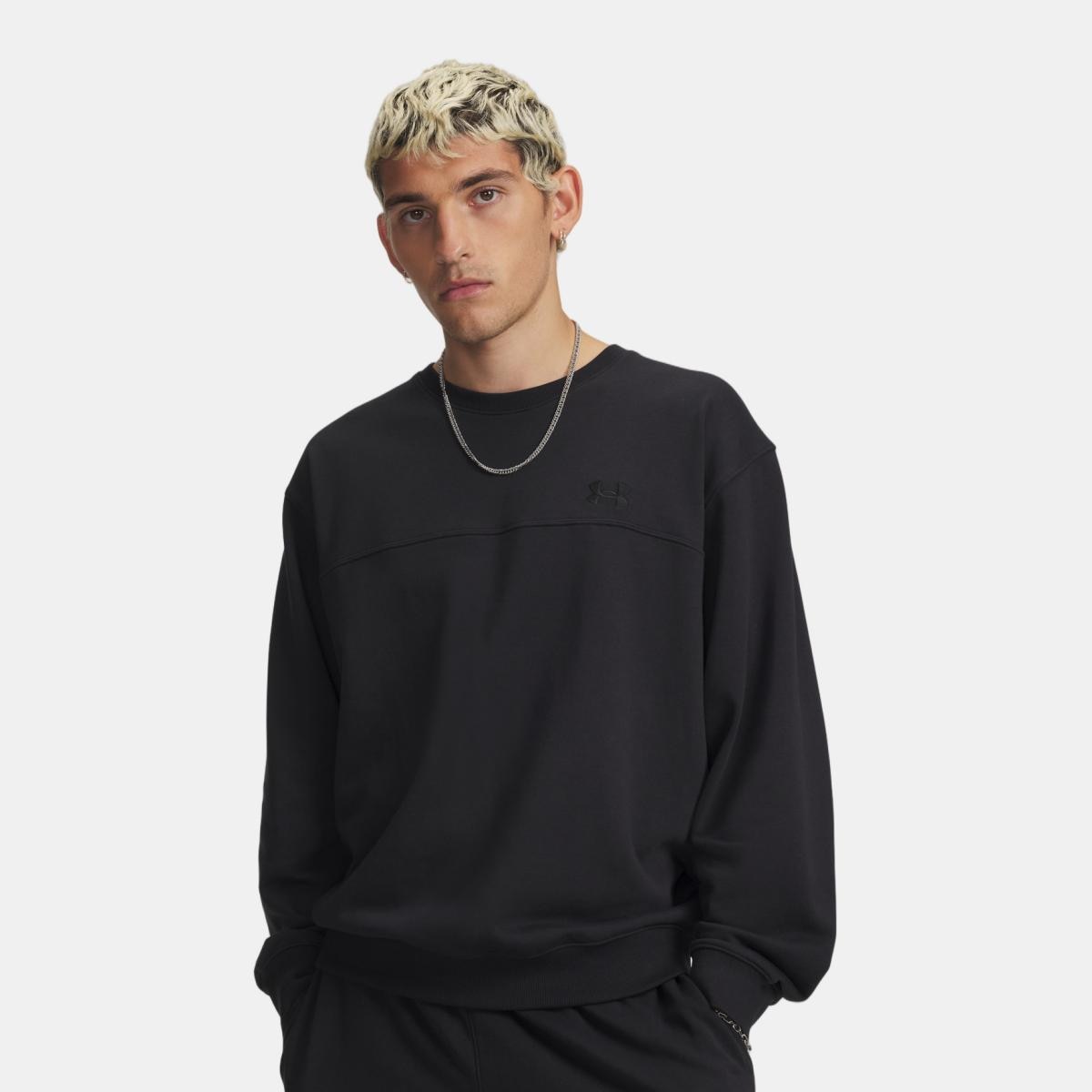 Sweatshirt Casual de Homem UA Rival LW Crew Preto-1