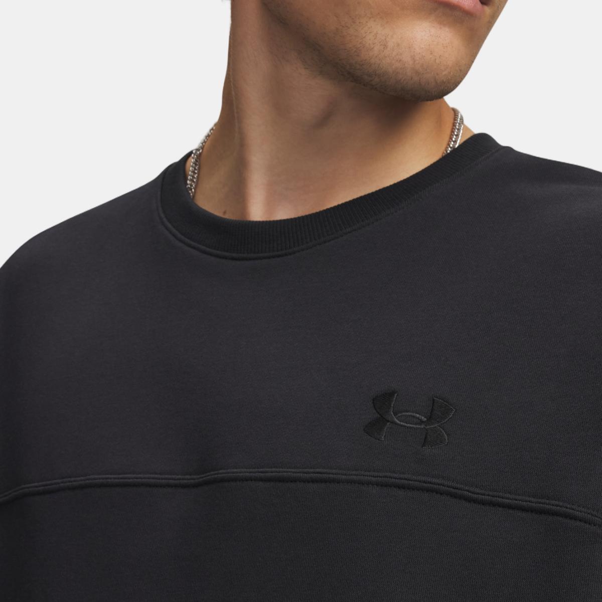 Sweatshirt Casual de Homem UA Rival LW Crew Preto-3