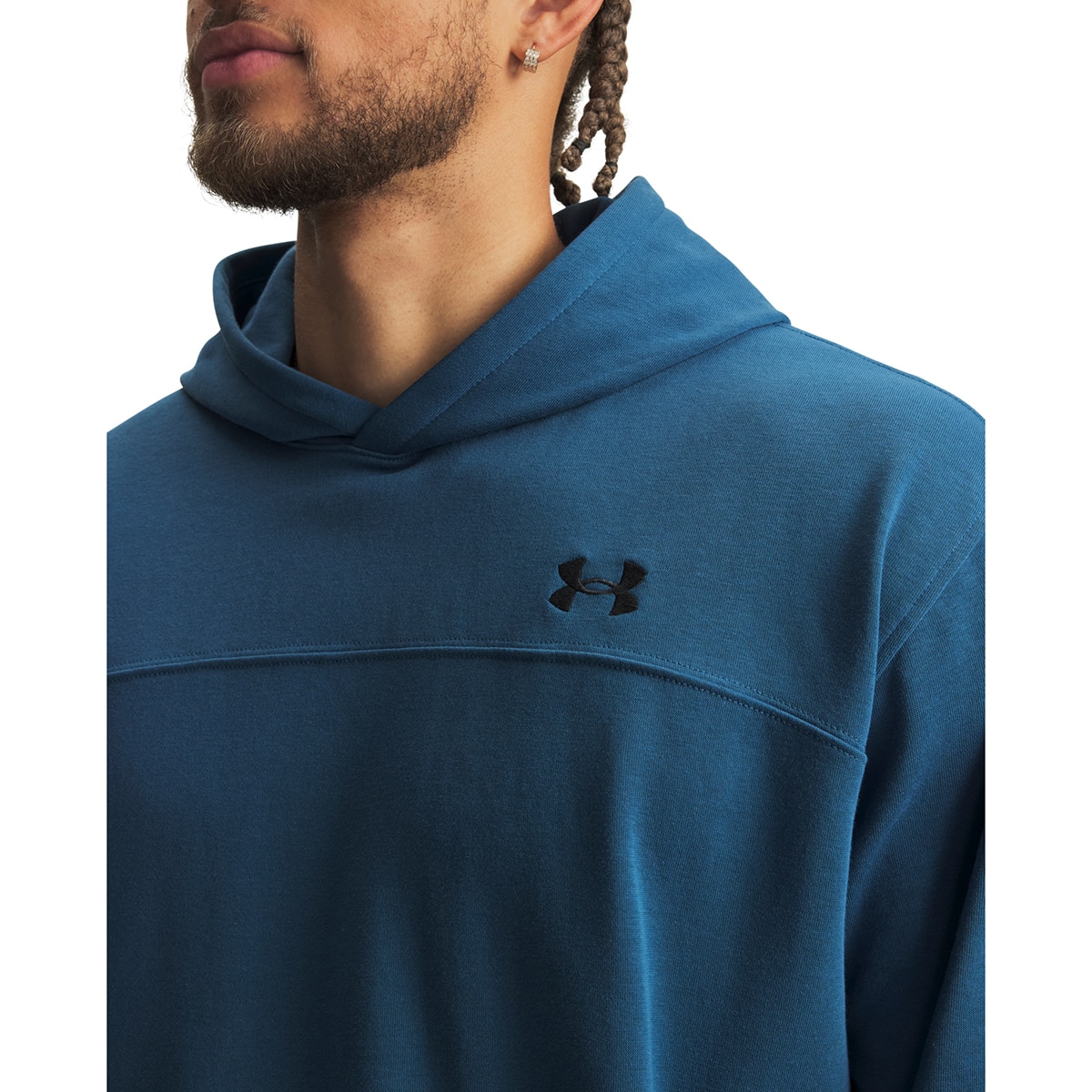 Sweatshirt Casual de Homem UA Rival LW Hoodie Azul-escuro-3