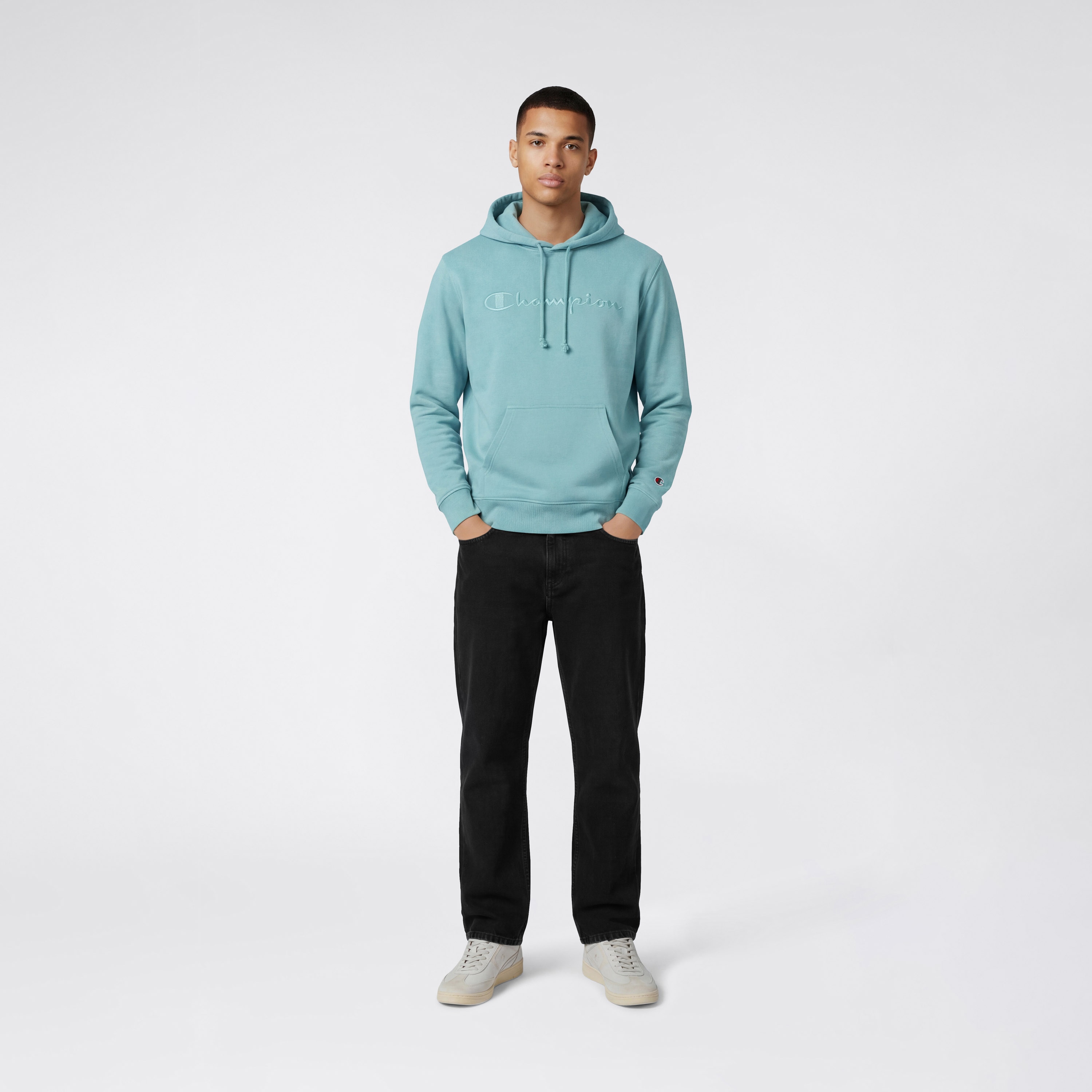 Sweatshirt de Homem Hooded Azul-4