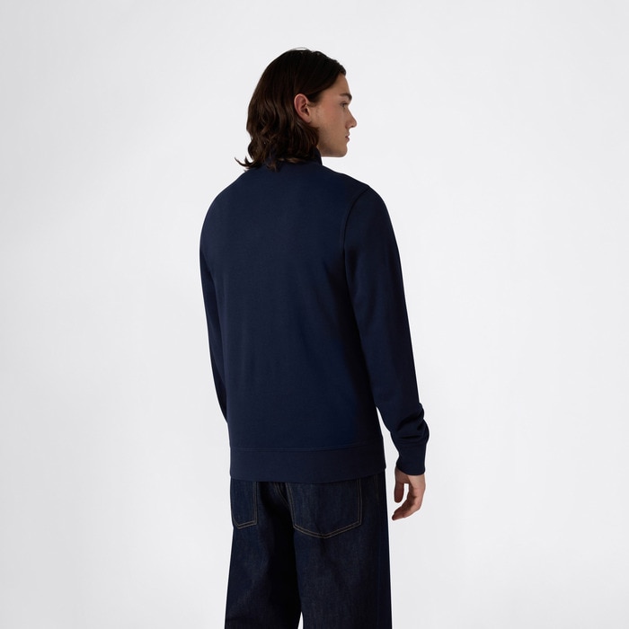 Sweatshirt de Homem Half Zip Azul-2
