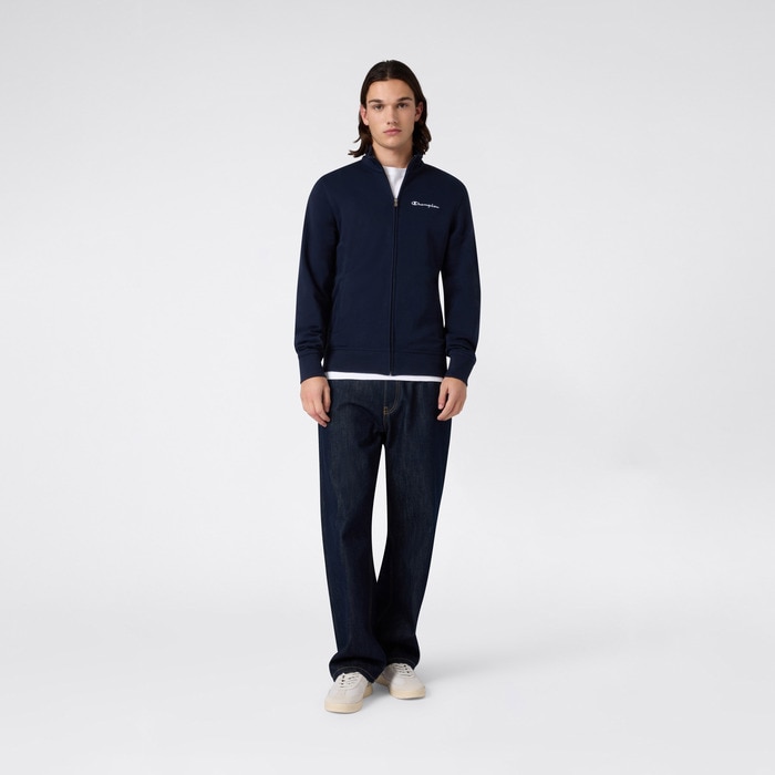 Sweatshirt de Homem Half Zip Azul-3