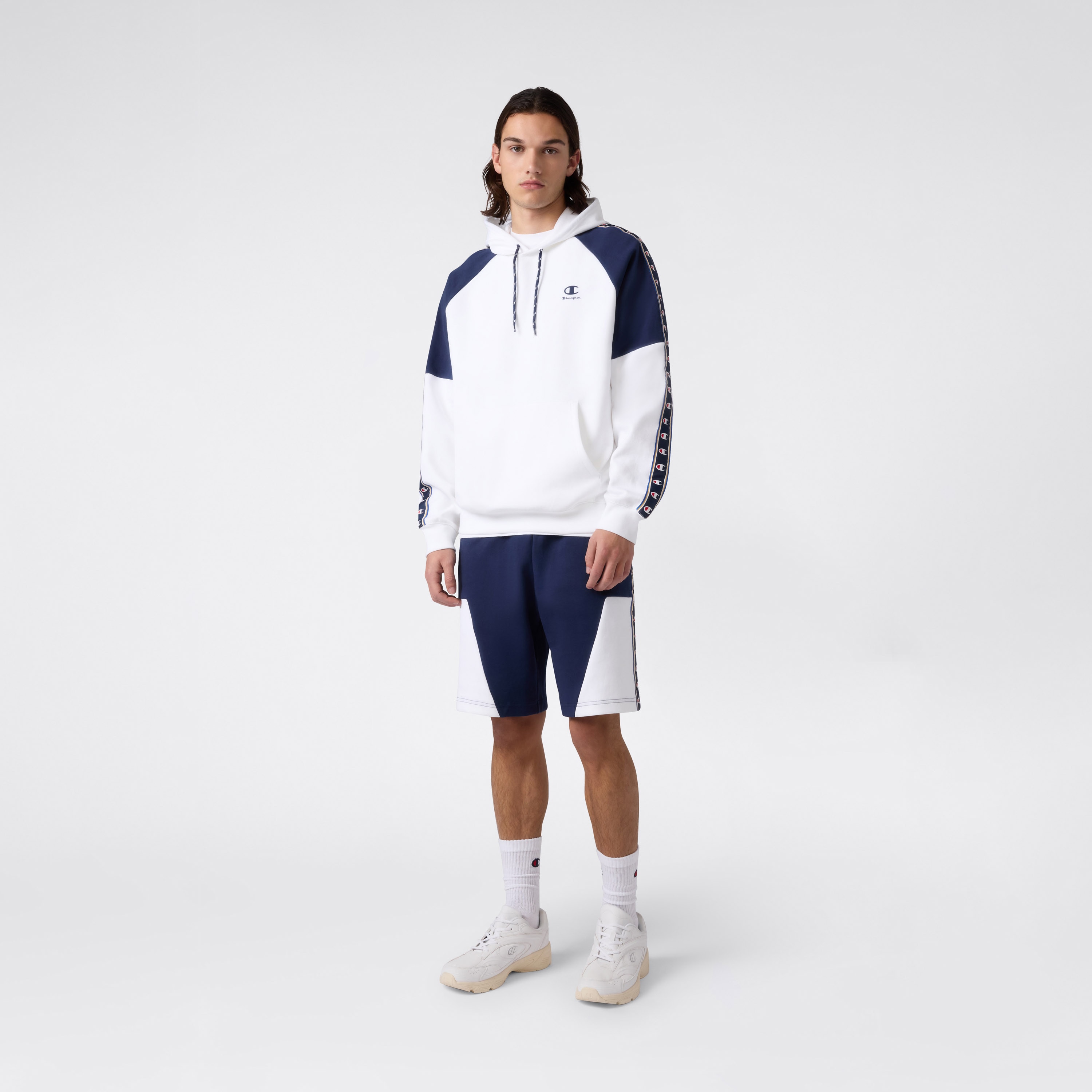 Sweatshirt de Homem Hooded Branco-4