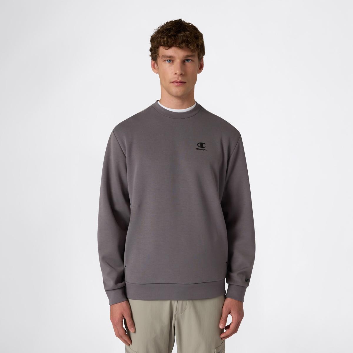 Sweatshirt de Homem Crewneck Cinzento-1