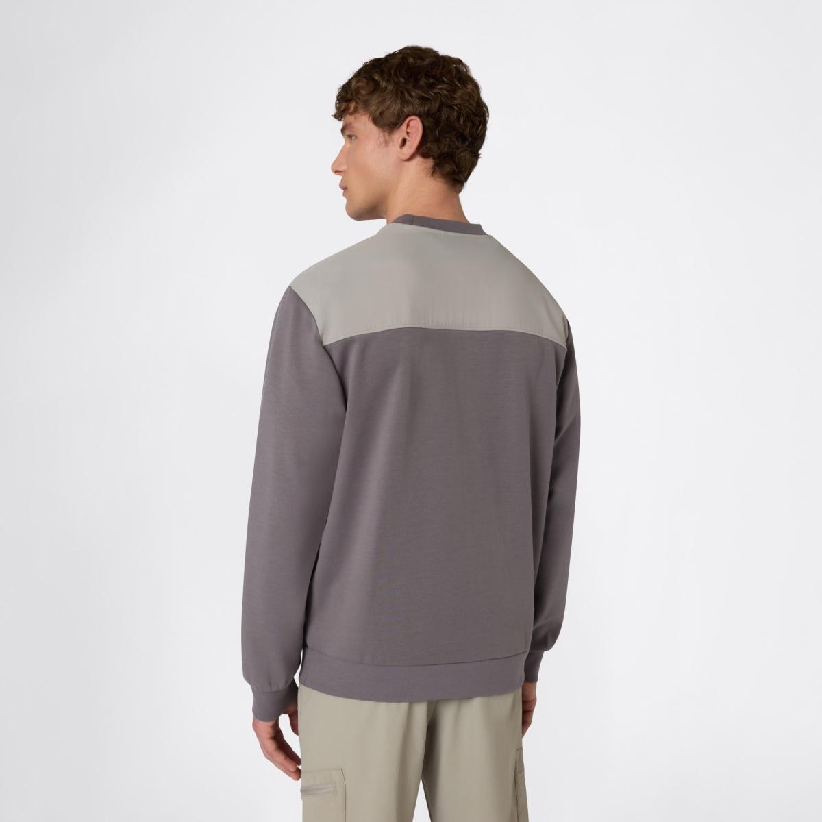 Sweatshirt de Homem Crewneck Cinzento-2