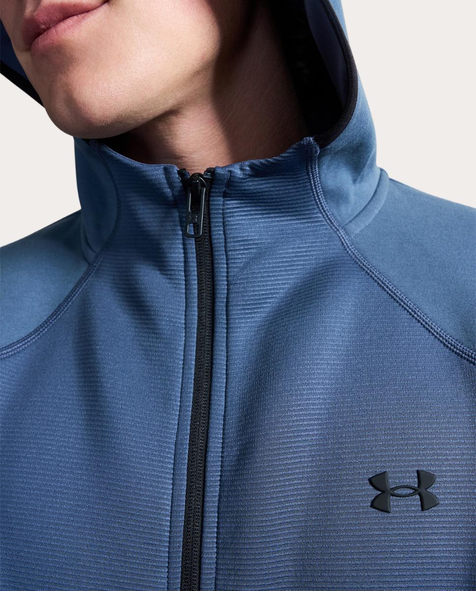 Sudadera de hombre UA Unstoppable Flc Txtrd FZ Under Armour - Gris azulado Gris azulado-5