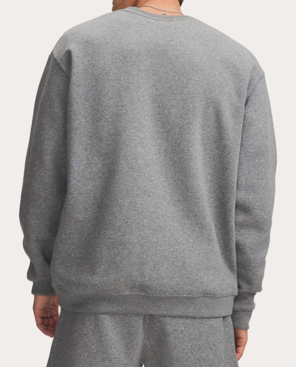 Sweatshirt de Homem UA Rival Flc Crew Cinzento-granito-2