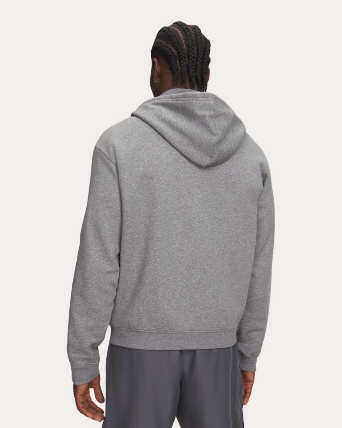 Sweatshirt de Homem UA Rival Flc FZ Cinzento-granito-2