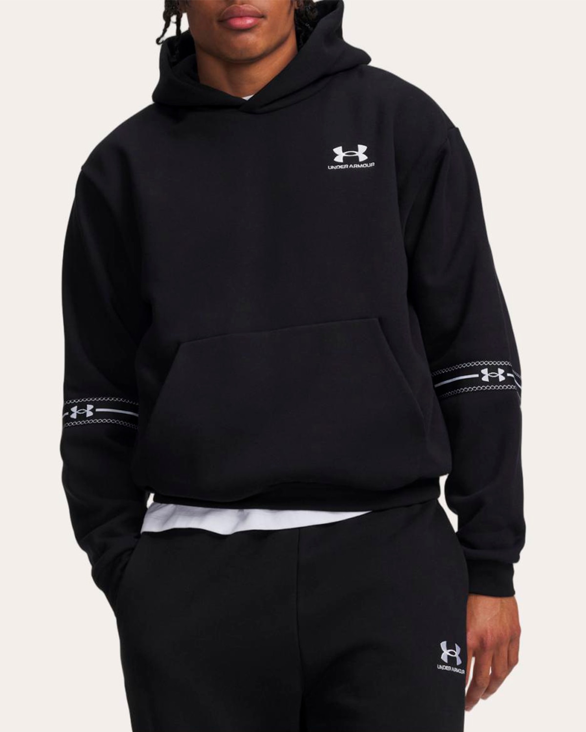 Under Armour - Sudadera de hombre UA Icon Flc Taped Hoodie Under Armour.