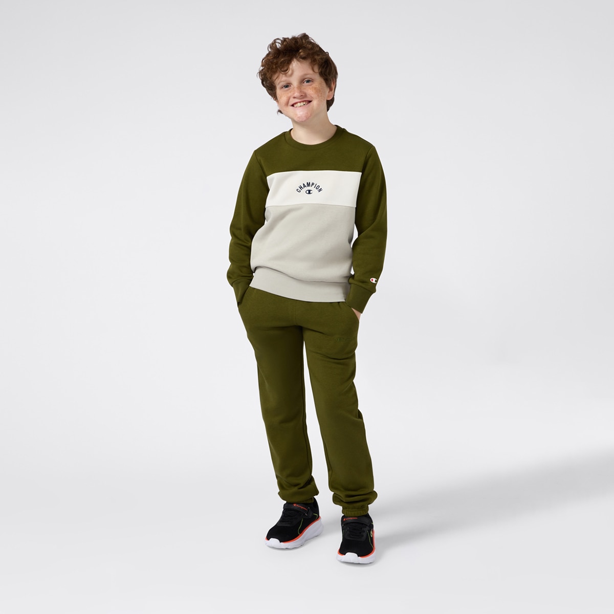 Sweatshirt de Menino Verde / Castanho-3