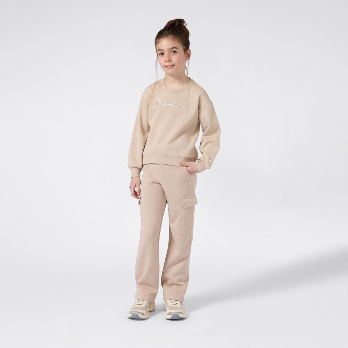 Sweatshirt de menina Champion Castanho-claro-3