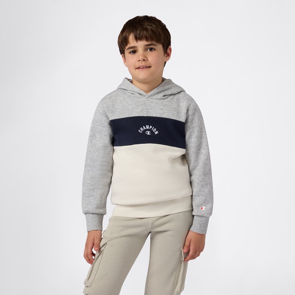 Sweatshirt de Menino Cinzento-claro-1