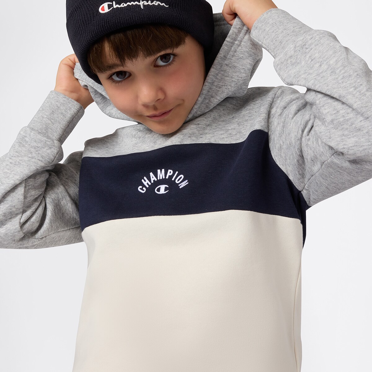 Sweatshirt de Menino Cinzento-claro-3