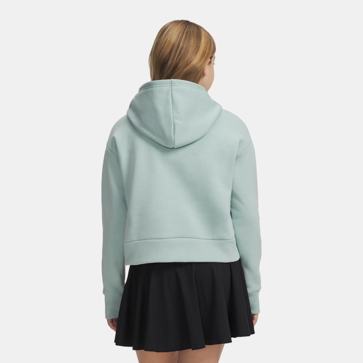 Sweatshirt Casual de Criança UA Rival Fleece Hoodie Azul-esverdeado-2