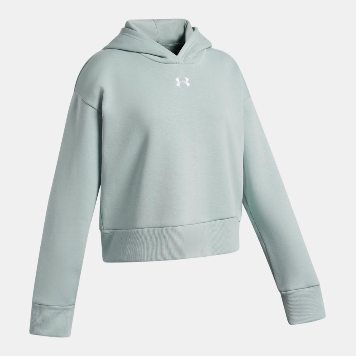 Sweatshirt Casual de Criança UA Rival Fleece Hoodie Azul-esverdeado-6