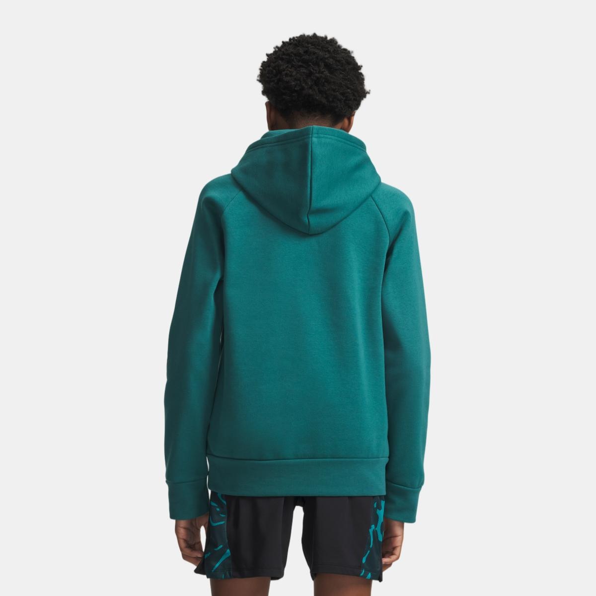 Sweatshirt Casual de Criança UA Rival Fleece Hoodie Verde-escuro-2