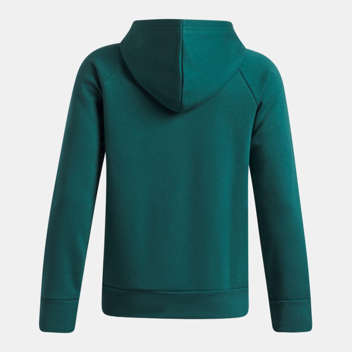 Sweatshirt Casual de Criança UA Rival Fleece Hoodie Verde-escuro-6