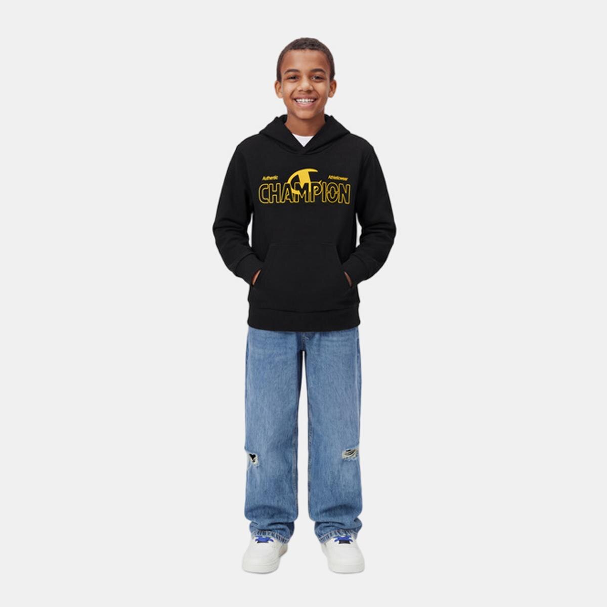 Sweatshirt de Criança Hooded Sweatshirt Preto-3