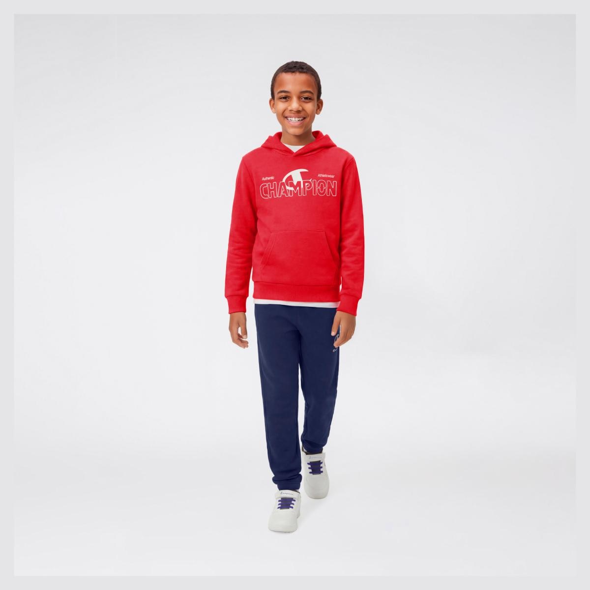 Sweatshirt de Criança Hooded Sweatshirt Vermelho-3
