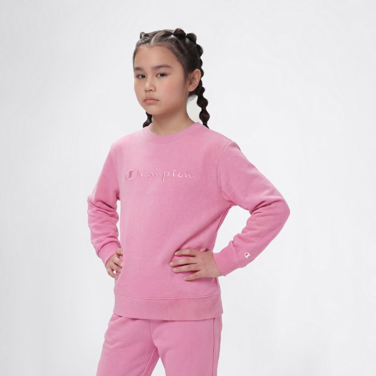 Sweatshirt de Menina Crewneck Rosa-1