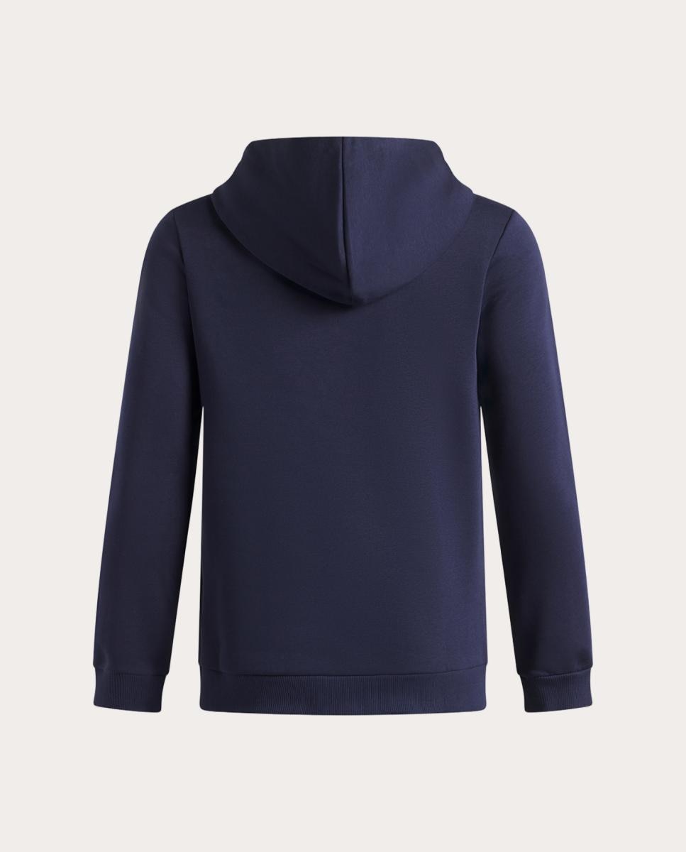 Sweatshirt de Criança UA B Rival Fleece Hoodie Azul-noite-2