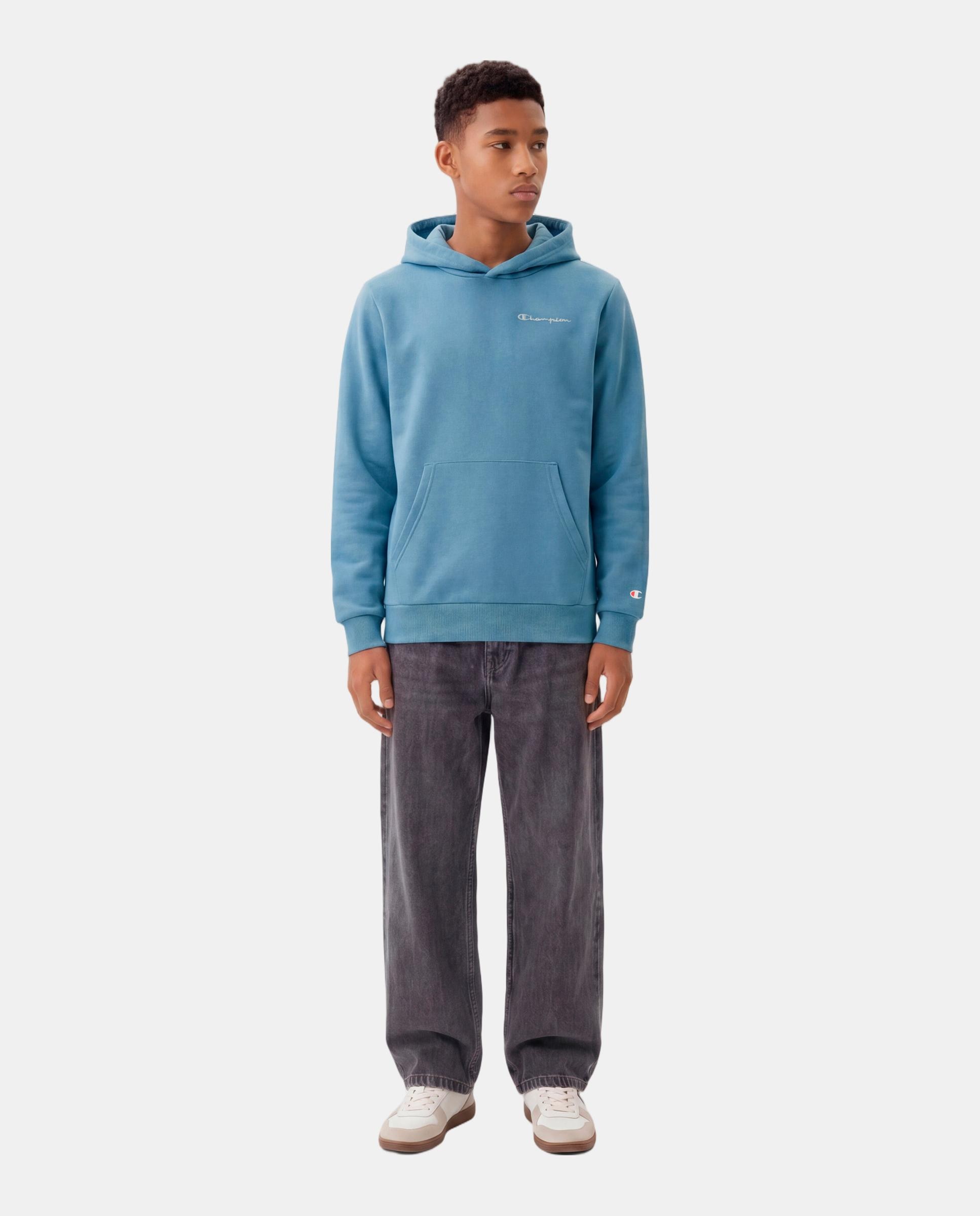 Sudaderas Casual de Niño Hooded Sweatshirt CHAMPION - Azul Azul-3