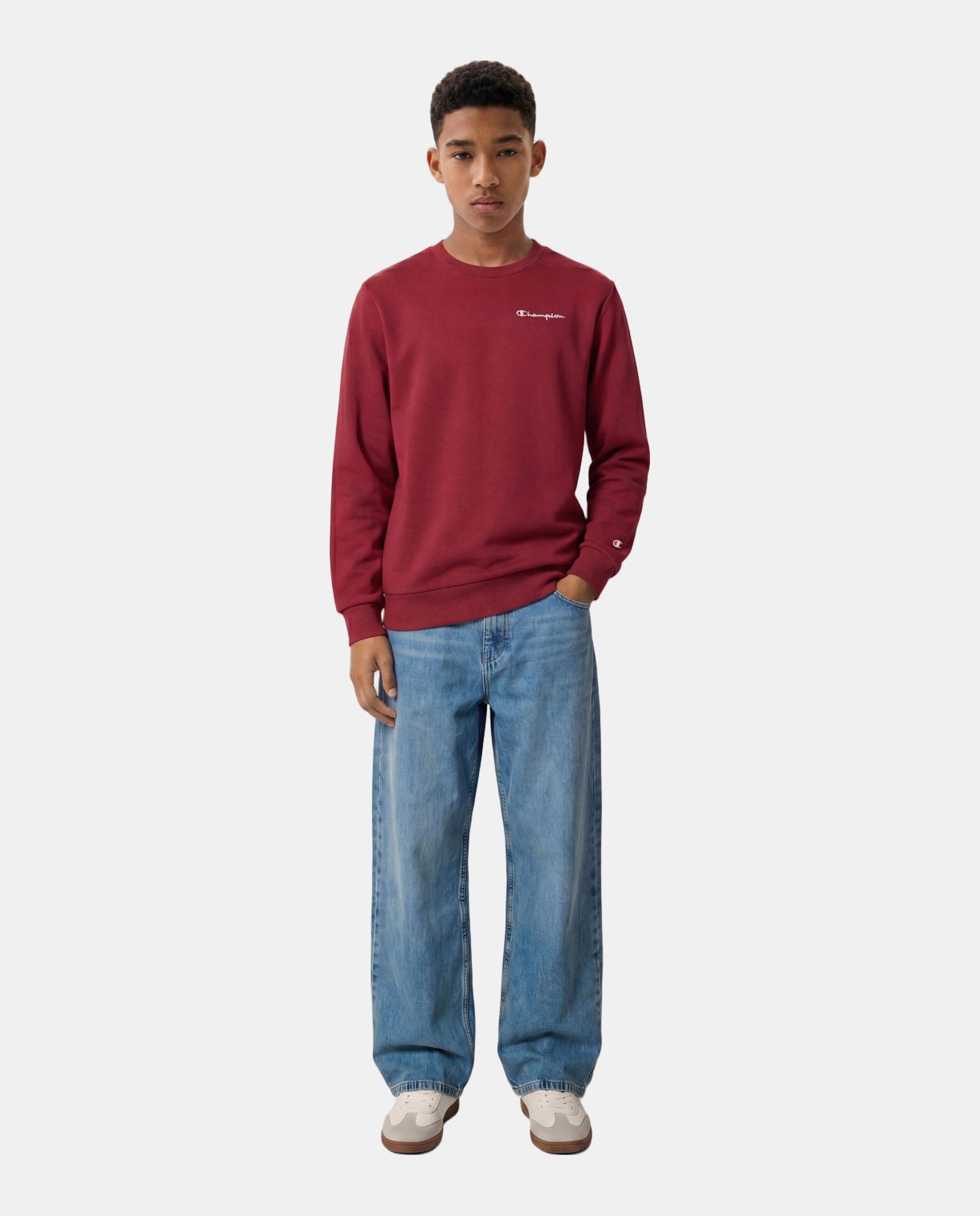 Sweatshirts Casual de Criança Crewneck Sweatshirt Vermelho-3