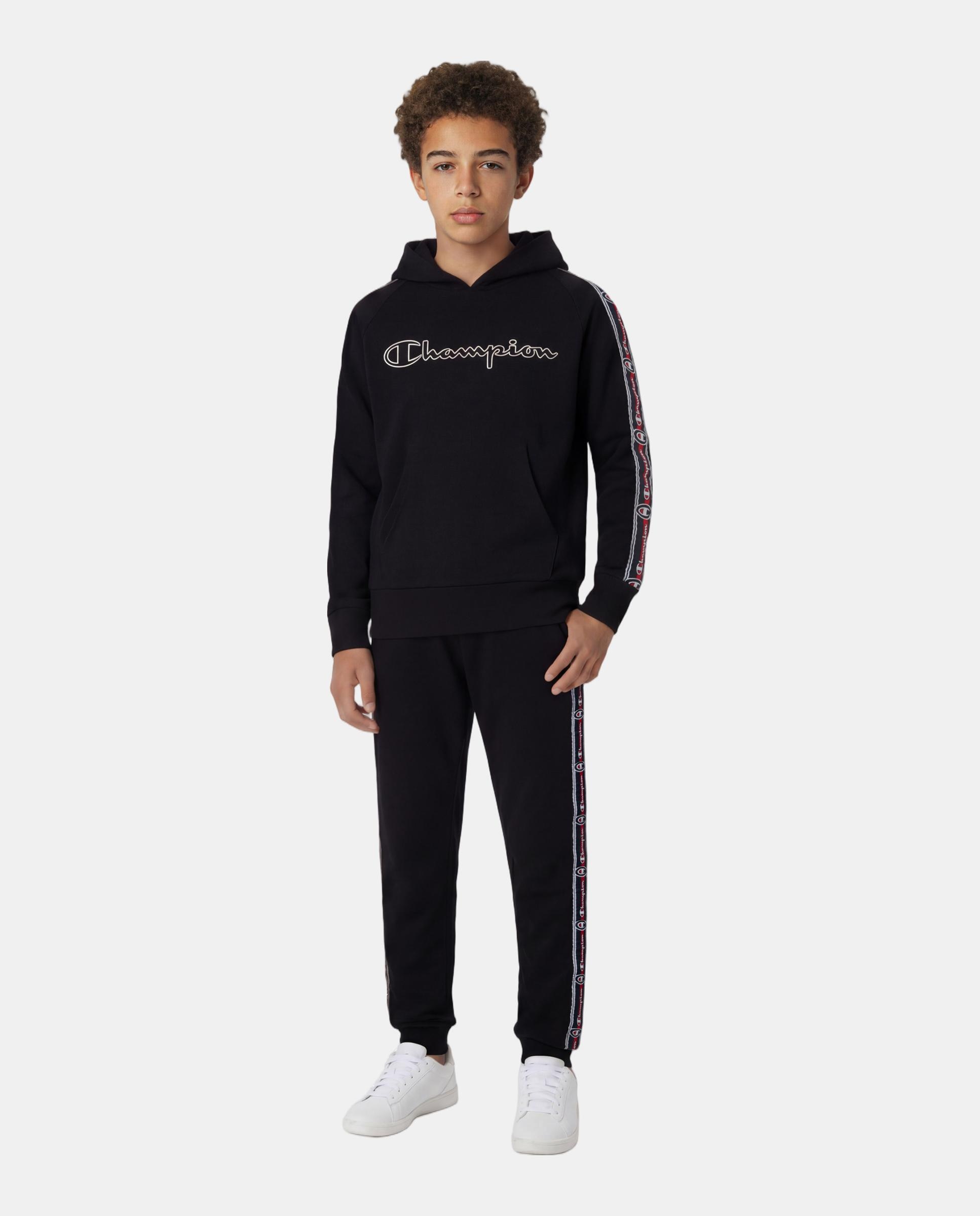 Sweatshirt Casual de Menino Hooded Preto-3